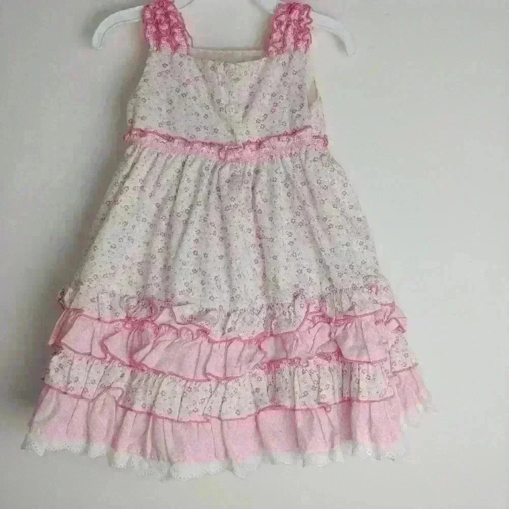 Jillian's closet Floral Pink Dress Sz 24 M… - Picture 6 of 6